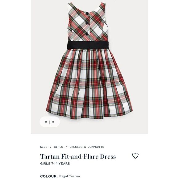 Polo Ralph Lauren Girls plaid fit and flare dress size 4T Holiday Christmas NWT - Picture 8 of 8